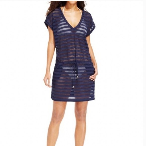 Calvin Klein Other - Calvin Klein Swim Mesh Beach Cover Up In Navy, S/M